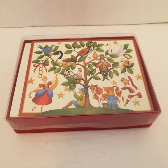 Caspari Office Caspari Vintage Christmas Cards 2 Days Of Christmas